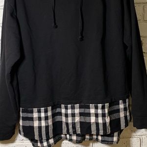 Sanctuary hoodie with plaid accent